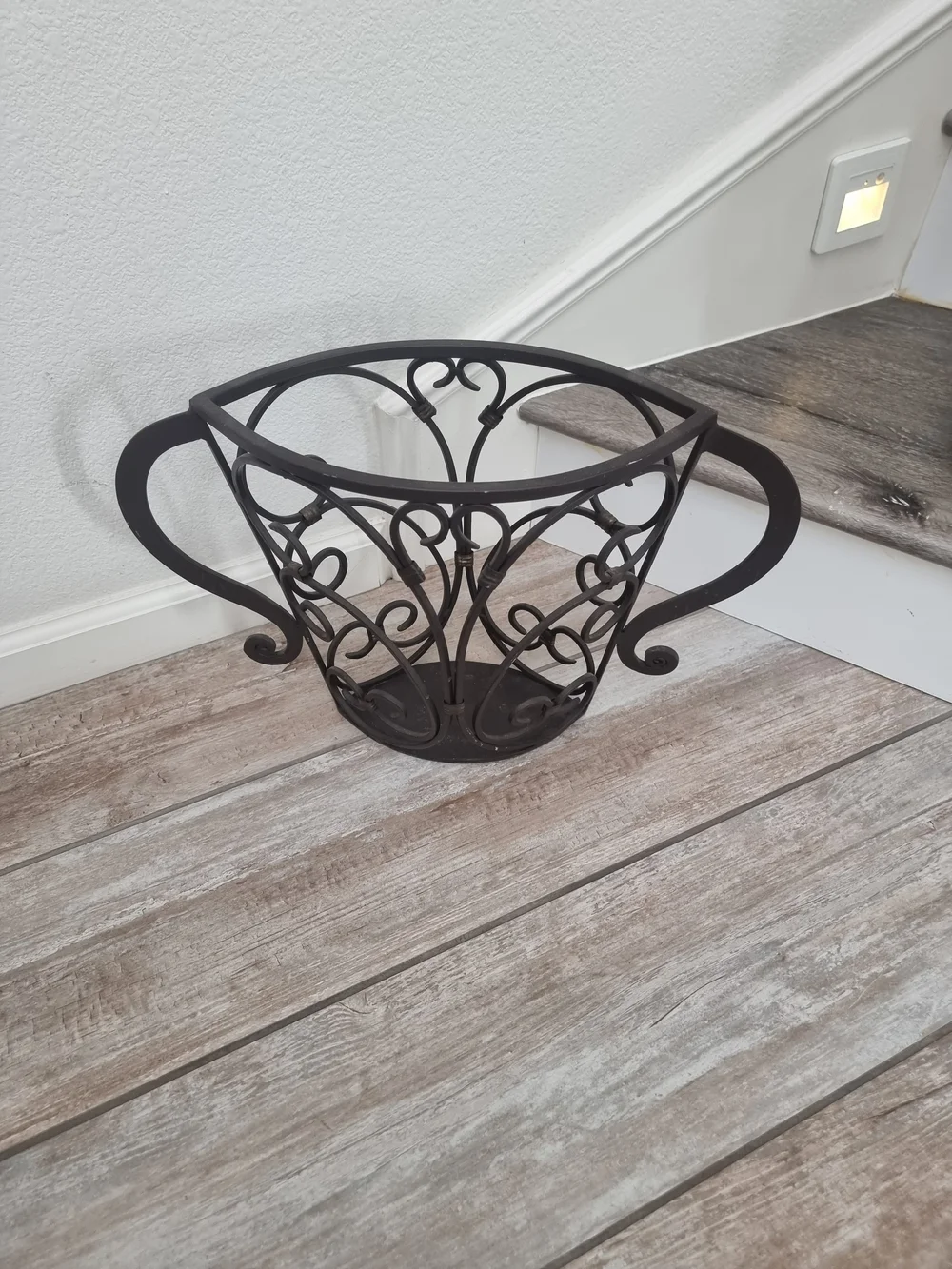 Decorative Metal Scrollwork Bowl - Black - Unbranded